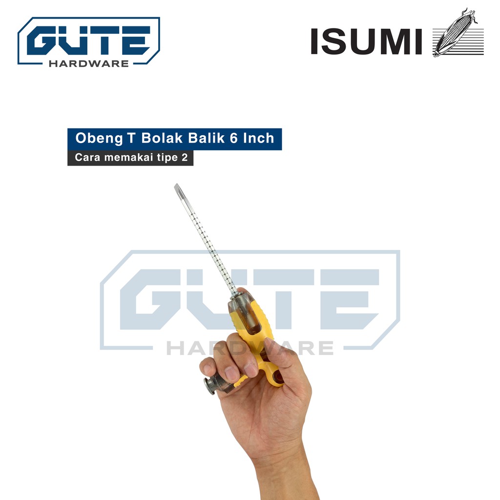 Obeng T Bolak Balik 6 Inch Kombinasi Adjustable Panjang Pendek - Gambar 4