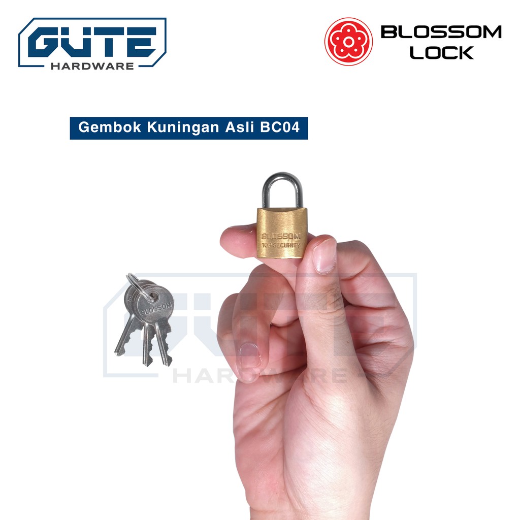 Gembok Kuningan Anti Karat “Blossom” Tipe BC 04 Best Seller Untuk Pintu Pagar/Kantor/Toko /Gudang - Gambar 3