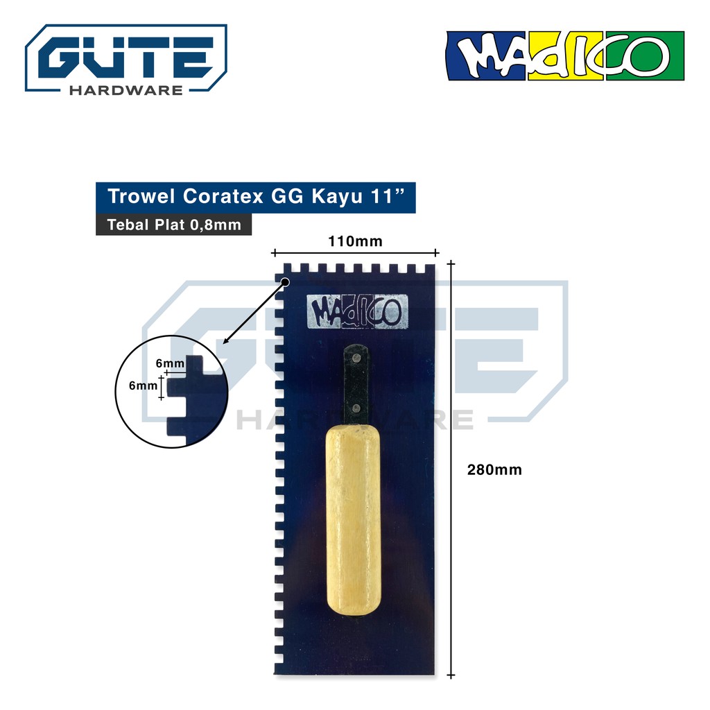 Plastering Trowel "MADICO" / Roskam / Raskam / Untuk Pasang Keramik - Gambar 3