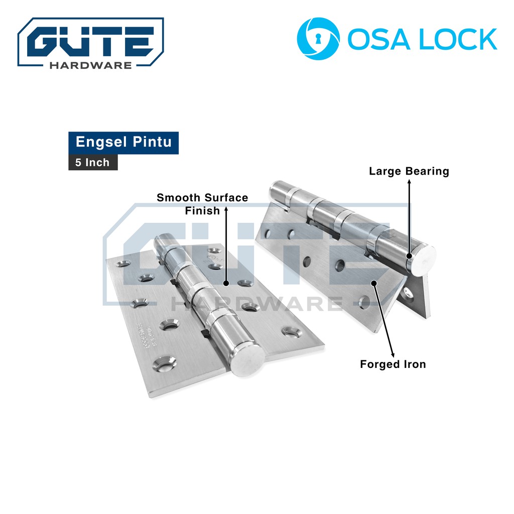 Engsel Pintu Stainless "OSALOCK" Engsel Jendela Tebal Kokoh - Gambar 3
