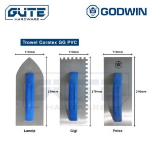 Plastering Trowel Asli "Godwin" / Roskam / Raskam / Sendok Semen Untuk Pasang Keramik GIGI