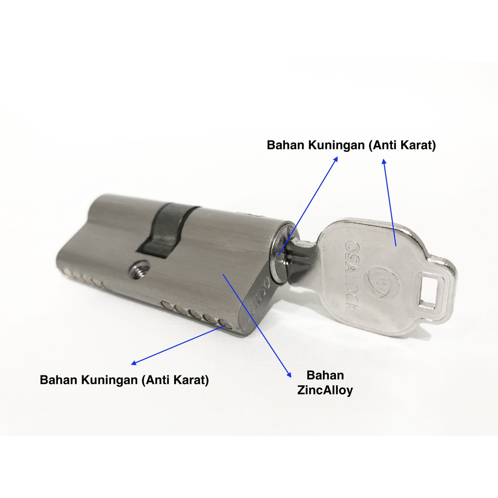 Body Kunci Pintu Besar Stainless Steel OSALOCK Tipe 8540 Pelor / Roller - Gambar 2