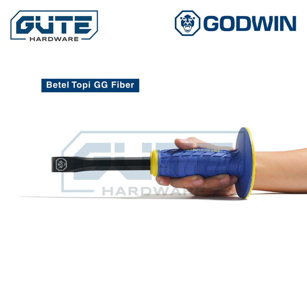 Betel Topi / Pahat Beton / Stone Chisel "GODWIN" Gagang PVC Jumbo - Gambar 3