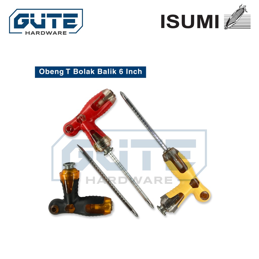 Obeng T Bolak Balik 6 Inch Kombinasi Adjustable Panjang Pendek - Gambar 2