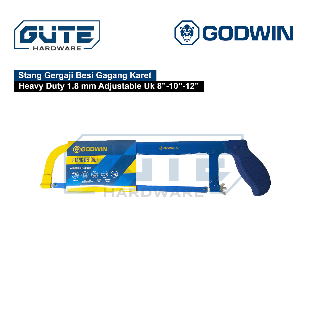 Stang Pegangan Gagang Gergaji Besi Hacksaw Heavy Duty Uk 8" - 12" - Gambar 4