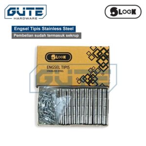 ( BOX ) GUTE SLOCK Engsel Tipis Stainless Steel Sekrup Termasuk Murah