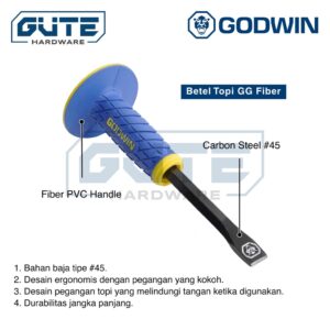 Betel Topi / Pahat Beton / Stone Chisel "GODWIN" Gagang PVC Jumbo