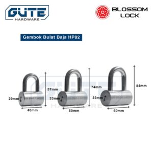 Gembok Bulat “Blossom” Tipe HP 82 Best Seller Untuk Pintu Pagar / Kantor / Toko / Gudang