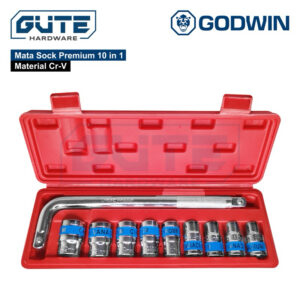 GUTE GODWIN Kunci Set 1/2 Inch & 1/4 Inch Socket CR-V Wrench Rachet