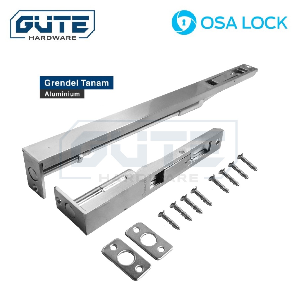 Grendel Tanam Aluminium “OSALOCK” 6” + 12” Flush Bolt - Gambar 4