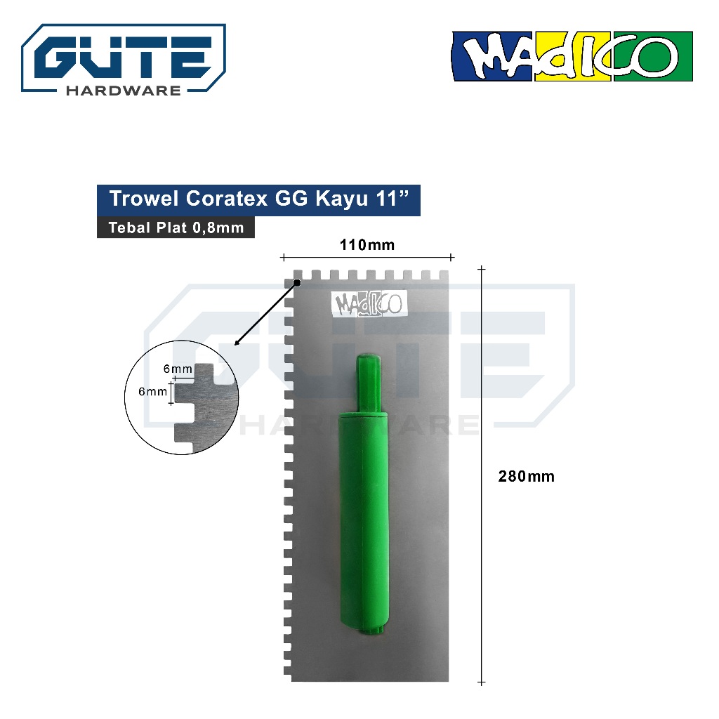 Plastering Trowel "MADICO" / Roskam / Raskam / Untuk Pasang Keramik - Gambar 4