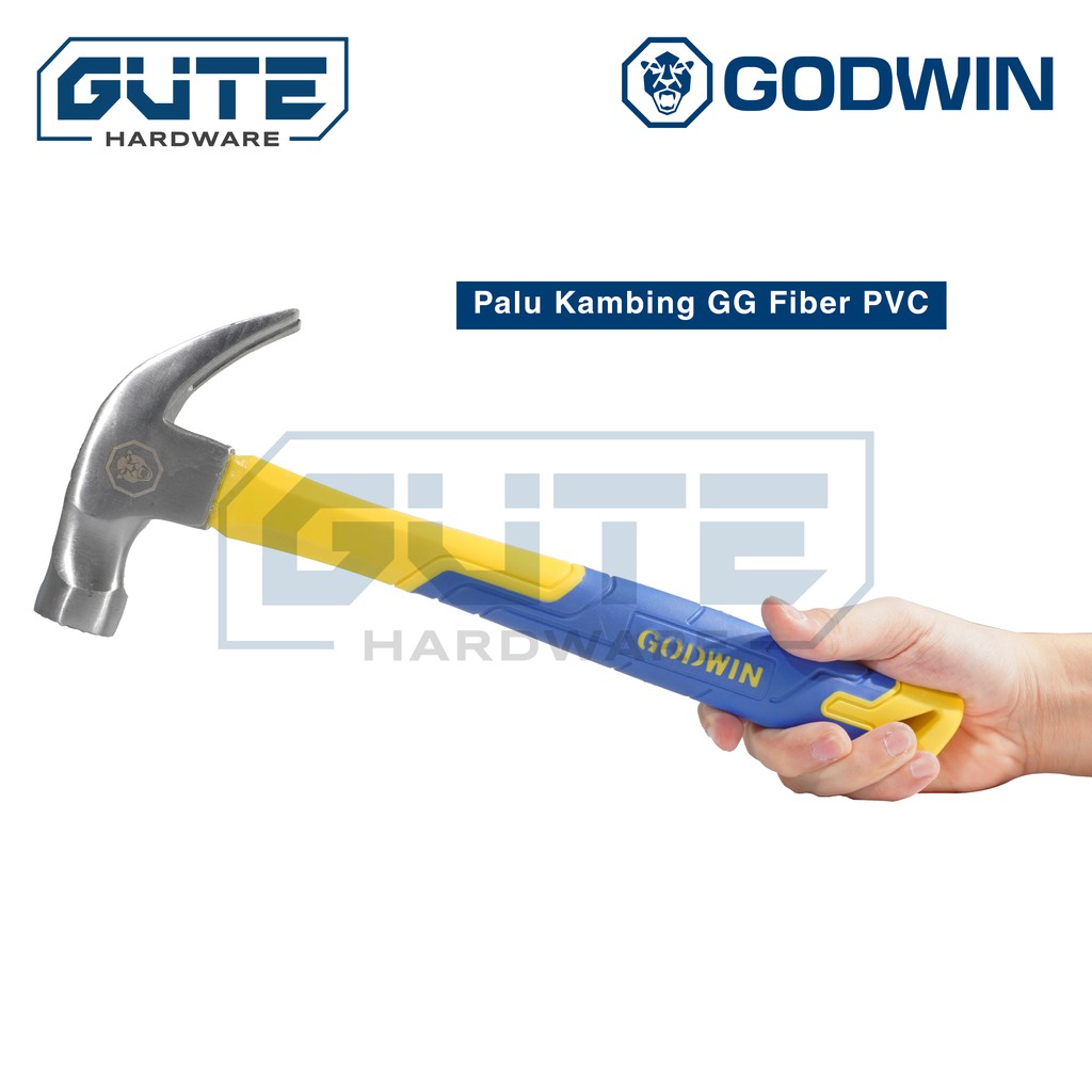 Palu Kambing Gagang Fiber / Claw Hammer "Godwin" Carbon Steel Asli! - Gambar 2