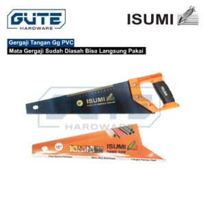 Gergaji Tangan GG PVC Handsaw ISUMI Untuk Kayu Triplek Pipa PVC Gypsum
