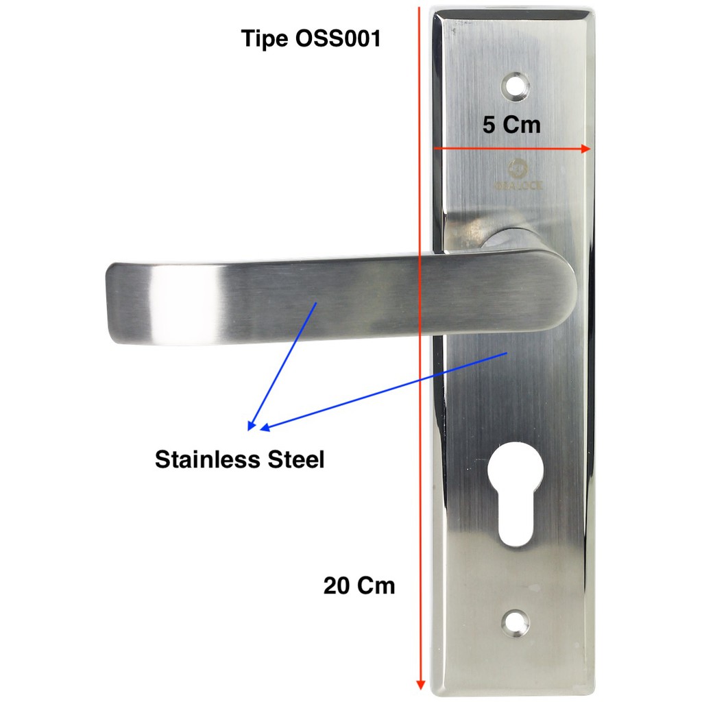 Kunci Pintu / Gagang Pintu / Handle Tanggung Stainless Steel OSALOCK Tipe OSS001