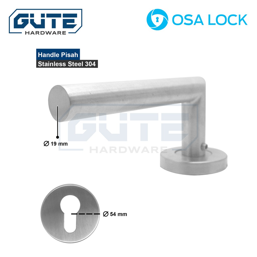 GUTE OSALOCK Kunci Pintu Pisah / Handle Pisah / Separate Door Handle - Gambar 5