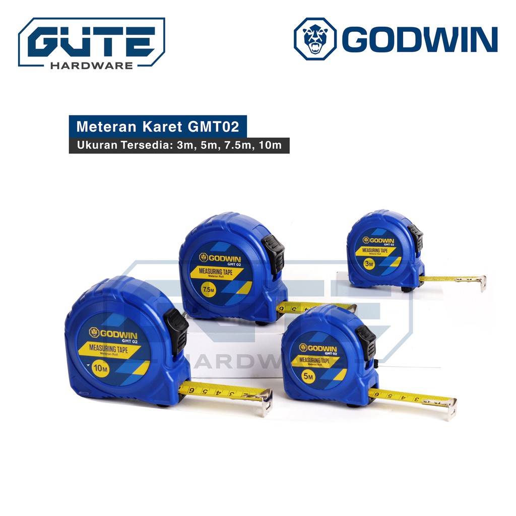 GUTE GODWIN Meteran Karet / Rol Meter / Meteran Tukang GMT 02 Uk 3m 5m 7.5m 10m - Gambar 3