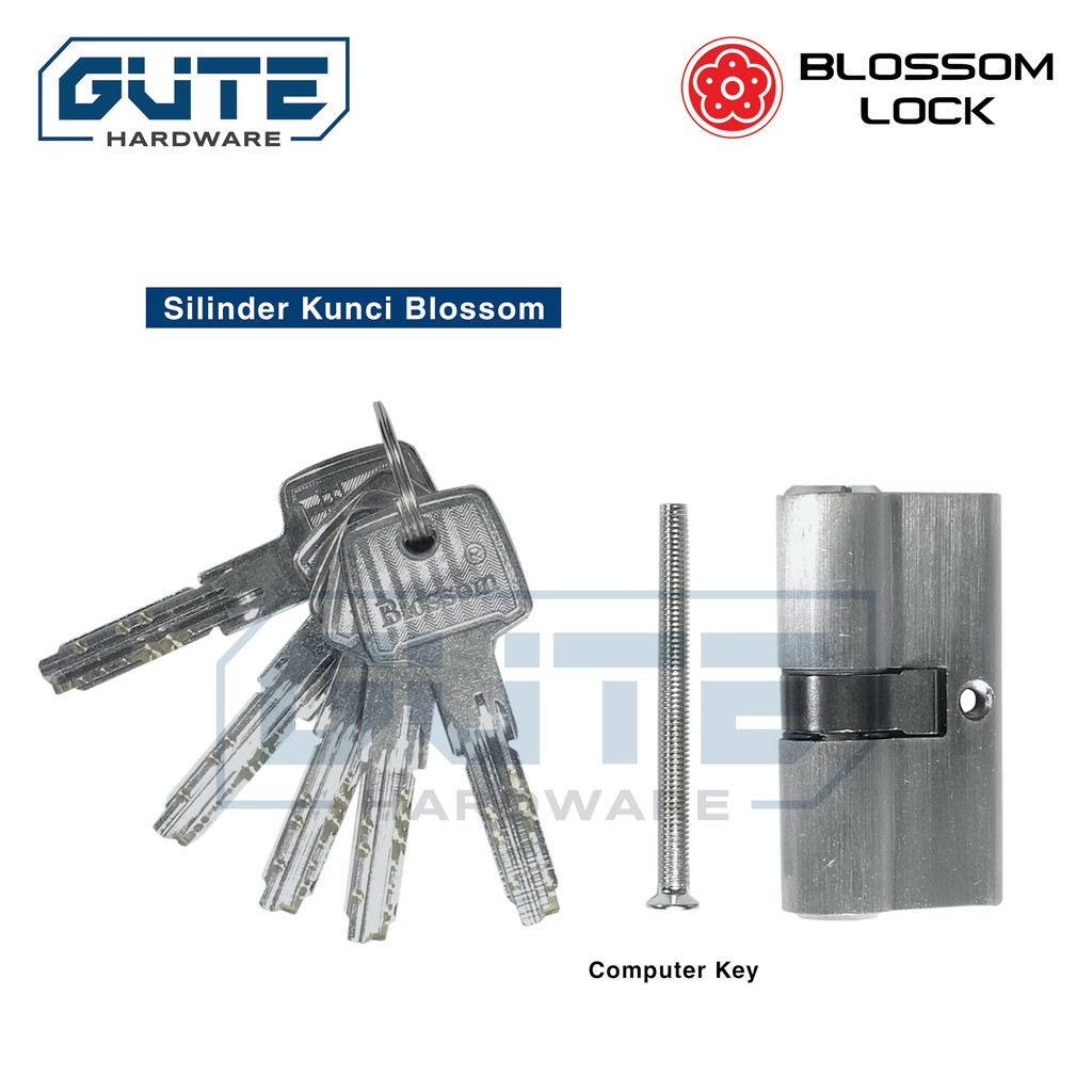 SILINDER / LUBANG KUNCI PINTU BESAR (KUNCI KOMPUTER) MERK BLOSSOM UK BESAR 60 MM - Gambar 2